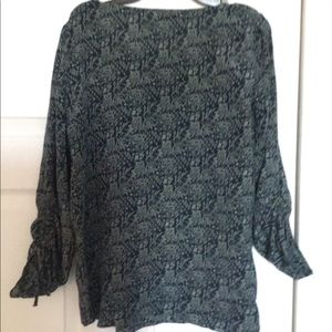 Silk Comptoir De Cotonnier Navy & Cream Print Top